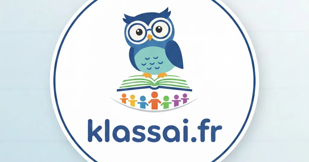 Logo klassai.fr : une chouette à lunettes posée sur un livre ouvert